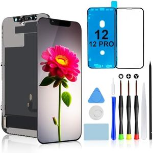 Brinonac for iPhone 12/12 Pro Screen Replacement Kit - 6.1 inch Full HD LCD Display, Touch Digitizer Assembly Set with Repair Tools and Tempered Glass Protector