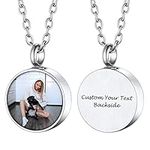 PROSTEEL Urn Jewelry Angel Wings Necklace Ashes Keepsake Necklace Picture Necklace Personalized