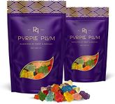 Purple Plum Candy Gift Package - Set of 2 Premium Gift Packs of Premium Nuts, Candies, and Chocolates - Gifts Care Package for Friends, Birthday, Sympathy, College, Family & Get Well (Assorted Gummy Bears)