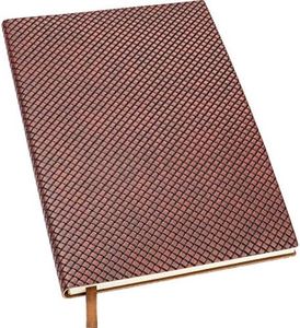 Global Printed Products Textured High End Journal Notebook: 5"x8", 192 Pages (96 Sheets), Lined Ruled Writing Notebook (Dark Brown)