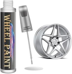 Silver Rim Touch Up Paint. Wheel Scratch Repair Pen. Car Rim Paint Pen Quick And Easy Fix Rim Scratches. Universal Color Rim Paint. (Light Silver)