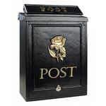 ARBORIA GARDEN DECOR MAIL BOX BLACK