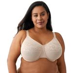 Wacoal Women’s Visual Effects | Non Padded | Wired |Full Cup| Everyday Wear | Plus Size | Full Support | Minimizer Bra - 857210Beige(40DD)