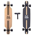 Playshion 39 Inch Drop Through Freestyle Longboard Skateboard Cruiser