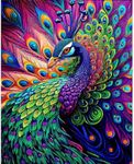 Ycydilirab Paint by Number for Adults-Peacock Paint by Numbers,Animals Paint by Numbers for Adults Home Wall Decor 16x20inch