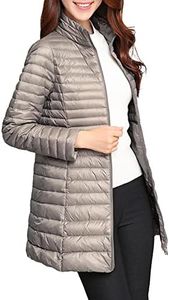 Women Lightweight Down Jacket Ultra Light Weight Short Down Coat Packable Stand Puffer Coat