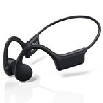 Bone Conduction Headphones Bluetooth 5.3 Open-Ear Headphones, Wireless Headphones with Mic IPX6 Waterproof Dustproof Sports Headphones for Cycling, Running, Climbing, Fitness, Hiking, Walking