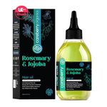 Careberry Organic Rosemary Jojoba Oil Blend for Hair Growth, Hair Fall and Dandruff Control, Scalp Care | UKCert Certified Organic, Ayurvedic, Lightweight & Non Sticky, 200ml