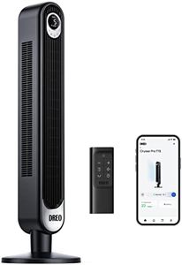Dreo Ventilateur tour Smart 28 dB silencieux, hauteur 106 cm 4 modes 6 vitesses 12H Timer Ventilateur sur pied oscillant 90° avec télécommande commande vocale pour chambre à coucher, Cruiser Pro T1S
