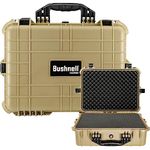 Bushnell 20 Inch Large Waterproof Hard Camera Case For Binoculars, Optics, Equipment, Shock Proof, and TSA Ready (Tan)