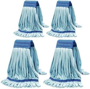 4 Pack - Large Microfiber Tube Mop 400GSM - Heavy Duty Industrial Wet Mop Head Refill,Commercial, Thick Fiber, Replacement Heads, Extra Absorbent