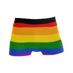 Linomo Men's Boxer Briefs LGBT Gay Pride Rainbow Peace Love Boxers Shorts Underwear Underpants