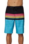 O'NEILL Men's 21" Stripe Boardshorts - Men's Swim Trunks with Fast-Drying Stretch Fabric - Men's Bathing Suit with Pockets, Marine | Hyperfreak Heist, 30