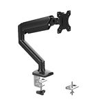 GRIFEMA GB2003-1 Single Monitor Arm Desk Mount for 13" to 32" Screen, Gas Spring Single Monitor Stand, Weight 2-9KG, Height Adjustable VESA 75 & 100mm, Black