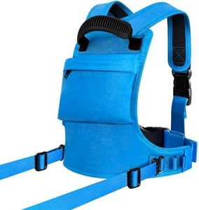 Ski Harness for Kids, Ski and Snowboard Training Harness with 2 Removable Leashes and Backpack, Control Steer & Speed, Perfect for Kid Beginners Boy and Girl (Blue)