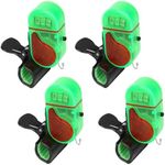 MuNanshan New 4Pcs Fishing Bite Alarm, Sensitive Electronic Fishing Alarms Indicator, Sound Bite Alert Bell with LED Lights