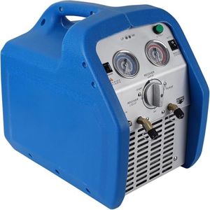 GarveeTech 3/4 Hp Blue Single Cylinder Refrigerant Recovery Machine, 110V-120V 60Hz Portable with Oil Freon Recycling Unit for Both Liquid and Vapor Refrigerant, for Automotive A/C System