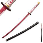 Sword fort Handmade Katana Anime Cosplay Sword, Carbon Steel Demon Sword Real Metal-Tsuyuri Kanawo