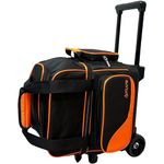 Pyramid Path Pro Deluxe Single Roller Bowling Bag (Black/Orange), 17403