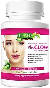 Try PhyGLOW Gluten-Free Phytoceramides 350 mg Formula Derived from Sweet Potato by LEAN Nutraceuticals Risk Free Results or Refund Skin Restoring Plant-Derived Oral Supplement - Anti-Ageing Skin Renewal for Women and Men - Full Month Supply of Phytoc ..