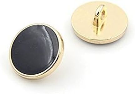 Bouton de Vêtements 10PCS - Bouton de Couture en Métal Glacé Noir à la Mode Pour le Blazer, le Manteau, L'uniforme, la Chemise, le Costume et la Veste (20mm)
