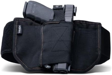 VNSH Belly Band Holster – Comfortable, Secure & Discreet | Concealed Carry Fit for 99% of Handguns Weapon Mounted Light -