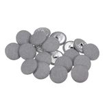 HARFINGTON 20pcs 36L Fabric Cloth Covered Button 23mm Metal Shank Round Sewing Buttons for Suits Dress Blouses, Grey