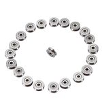 20Pcs 3x12x4mm V623ZZ V Groove Ball Bearing, Small Pulley, Pulleys for Ropes, Carbon Steel Pulley for Rail Track Linear System