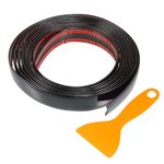 TUCKBOLD Car Truck Window Trim Strip 3/4" 20mm Width 10Ft 300cm Self Adhesive Scratch-Proof | Universal Exterior Interior Bumper Door Body Side Decorative Sticker Gloss Black 1 Set