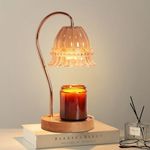 Jynzor Candle Warmer Lamp for Jar Candles, Electric Candle Warmer with Timer, 2 Bulbs, Dimmable Wax Melter Light, Scented Candle Diffuser Lamp, Flameless Home, Candle Warmer