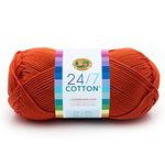 Lion Brand Yarn Company, 100 Percent Cotton,Tangerine,15.24x6.35x6.35 cm