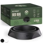 Bed Bug Interceptors - 4 Pack | Bed Bug Blocker (Pro) Interceptor Traps (Black) | Eco Friendly Insect Trap for Bed Legs | No Chemicals or Pesticides | Monitor, Detector, and Trap for Bed Bugs