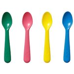 IKEA Spoons for Kids, Small Children, BPA-Free & Unbreakable Set of 4 Spoons, Multicolor