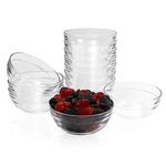 SZUAH Mini 3.5 Inch Glass Bowls Prep Bowls, 4.5 Ounce 135ml Serving Bowls Glass Clear Salad Bowl for Kitchen Prep, Dessert, Dips, Nut and Candy Dishes, Stackable and Dishwasher Safe, Set of 12