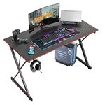 DESINO Gaming Desk 120 x 60 cm PC Computer Desk, Home Office Desk Table Gamer Workstation, Simple Game Table, Black