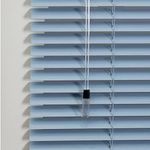 Aluminum Venetian Blinds Slats Curtains,Blackout Window Shades,Aluminum Horizontal Blinds,Home Office Anti-UV Waterproof Light Adjustment Aluminium Roller Blind,Blue,Custom (W175xH220cm(69x87in))