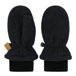 Jan & Jul Toddlers' Warm Fleece Mittens for Girls and Boys (Black, L: 2-5Y)