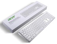 Acer Clearview Curved Transparent Wireless Rechargeable Keyboard I Dual Connection Bluetooth + 2.4 G I Multi-Device Connection with 3 Bluetooth Connect I Supports iOS, Android, Windows, MAC System