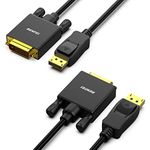 BENFEI DisplayPort to DVI DVI-D Single Link 1.8M Cable 2 Pack, Display Port to DVI Adapter Male to Male Gold-Plated Cord for Lenovo, Dell, HP, ASUS and other brand