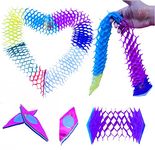 TIPTOP DECORATION Artistic Handmade Colourful Paper Folding Chain Garlands (8 feet) (Kite Shape, Pack of 6 pcs)