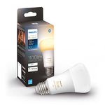 Philips Hue White Ambiance 10.5W Equivalent 75W A19 Base E26 LED Smart Bulb, Warm-to-Cool White Light, Bluetooth & Zigbee Compatible, Voice Activated with Alexa & Google Assistant