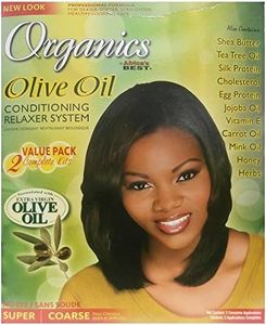 Relaxer - Crema lisciante Africa's Best Organics, olio d'oliva, 2 kit completi Relaxer SUPER / COARSE