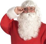 Rubies Costume 2346_NS Deluxe Santa Beard and Wig Set, White, One Size