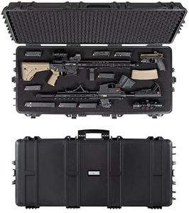 Durabox All Weather Hard Case 47 x 21 x 8” – TSA Approved Rifle Case with Customizable Foam, Dual Ergonomic Handles and Wheels - Waterproof Travel Case for Rifles, Guns, Shotguns, Ammo, Scopes & Gear