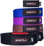 SUPERBJJ Jiu Jitsu Pearl Weave Belt | Pro Grade Competition BJJ Gi Belt for Men & Women, Black