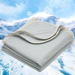 PHF Double Cooling Blanket Super King Size for Hot Sleepers, Double Side Arc-Chill Q-Max>0.5 Cooling Blanket for Night Sweats, Summer Blanket Keep You Cool All Night, 230 x 270cm, Grey