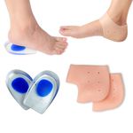 Wonder Care Pair Of 1 Silicone Heel socks & Heel Cup, Protectors For Moisturizing Heels, Cracked Heel Protection, Relief Blister, Heel Spurs, And Plantar Fascitis Wrap| Heel Gel Socks|Unisex|Heel Cup