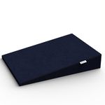 Cherilo Standard Elevated Wedge Pillow for Baby Crib & Mattress, Helps to Elevate Baby for Acid Reflux, Colic, GERD, Heat Burn & Vomiting | 14" x 19" x 3.5" | - With Removable Velvet Cover - Navy Blue