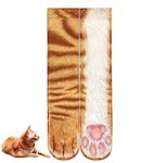 BONTOUJOUR Creative Unisex Men Women Fun Socks 3D Print Animal Feet Pattern Novelty Socks Paw Crew Socks- Cat hands