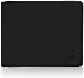 Bryker Hyde Men's 2 ID Window RFID Wallet Bifold Wallet Medium Charcoal Black - Distressed Leather